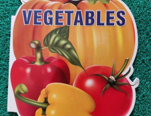 Jumbo Vegetables Cut shape Coloring book