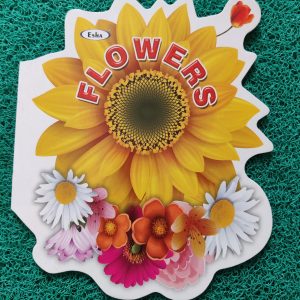 Jumbo Flowers Cut shape Coloring book