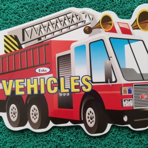 Jumbo Vehicles Cut shape Coloring book