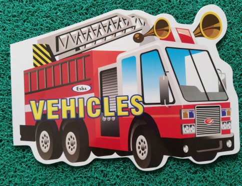 Jumbo Vehicles Cut shape Coloring book