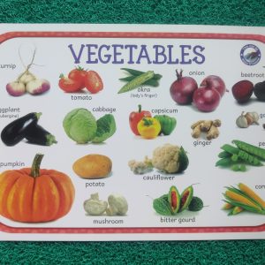 Kids Educational vegetables reusable Table mat