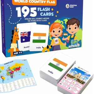 World 195 Country Flags Flash cards